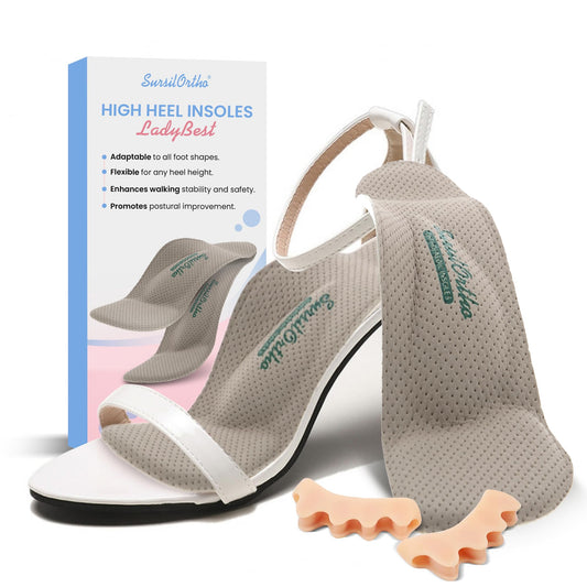 SursilOrtho high heel orthotic insole provides arch support for dress shoes.