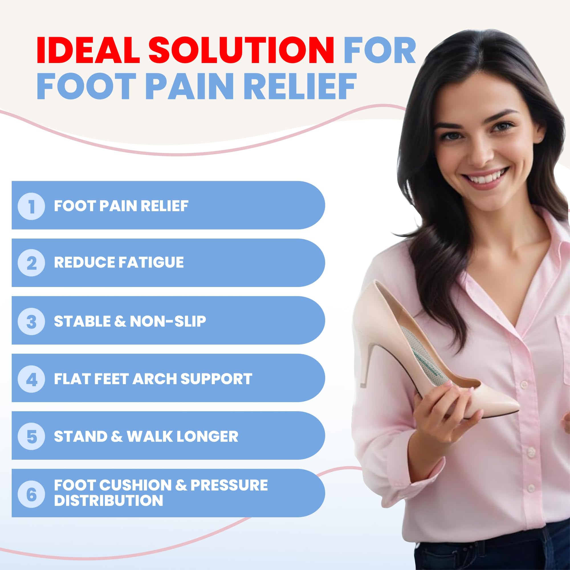 SursilOrtho nonadhesive arch-support insole grips securely without glue.