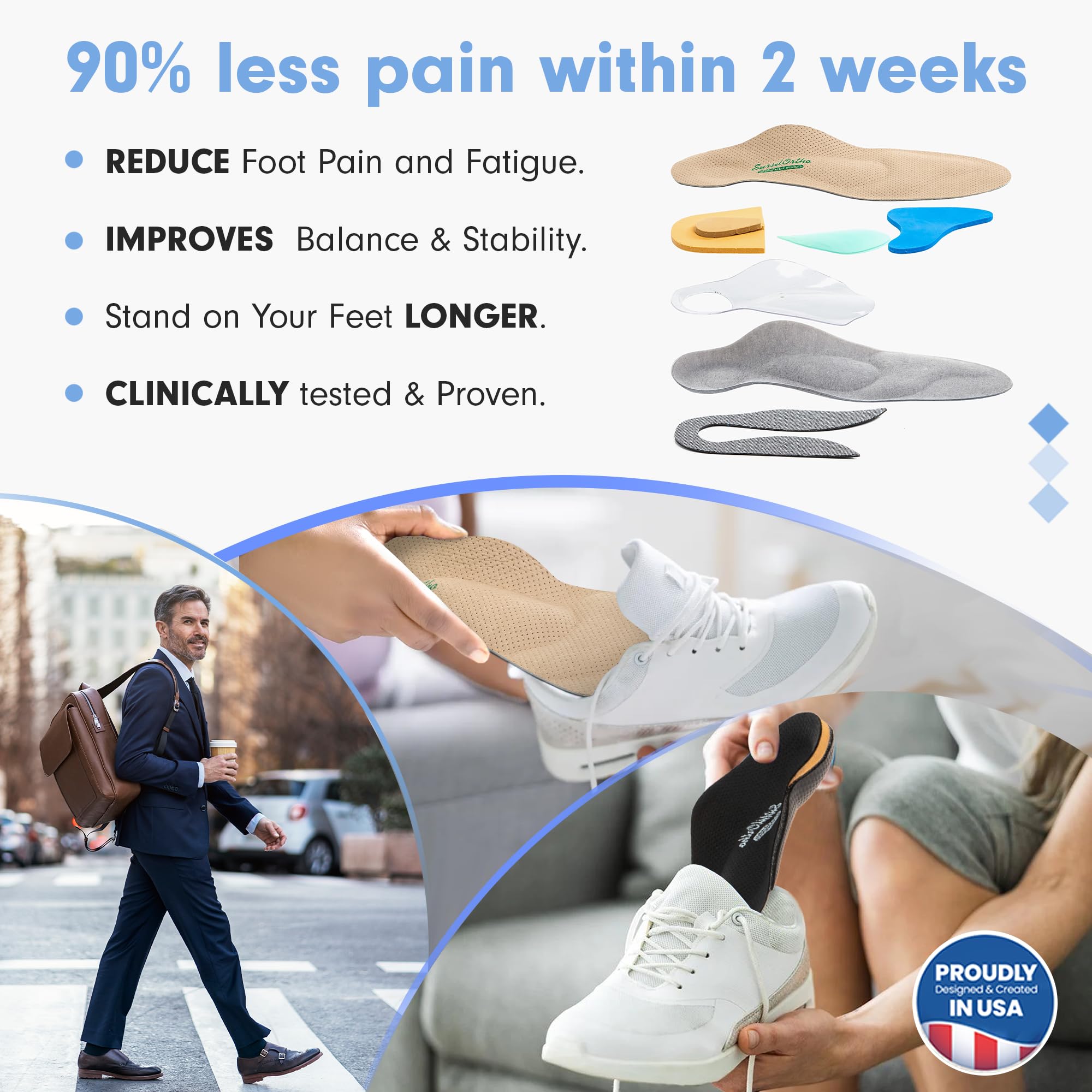 SursilOrtho overpronation-control supports stable alignment for varied footwear.