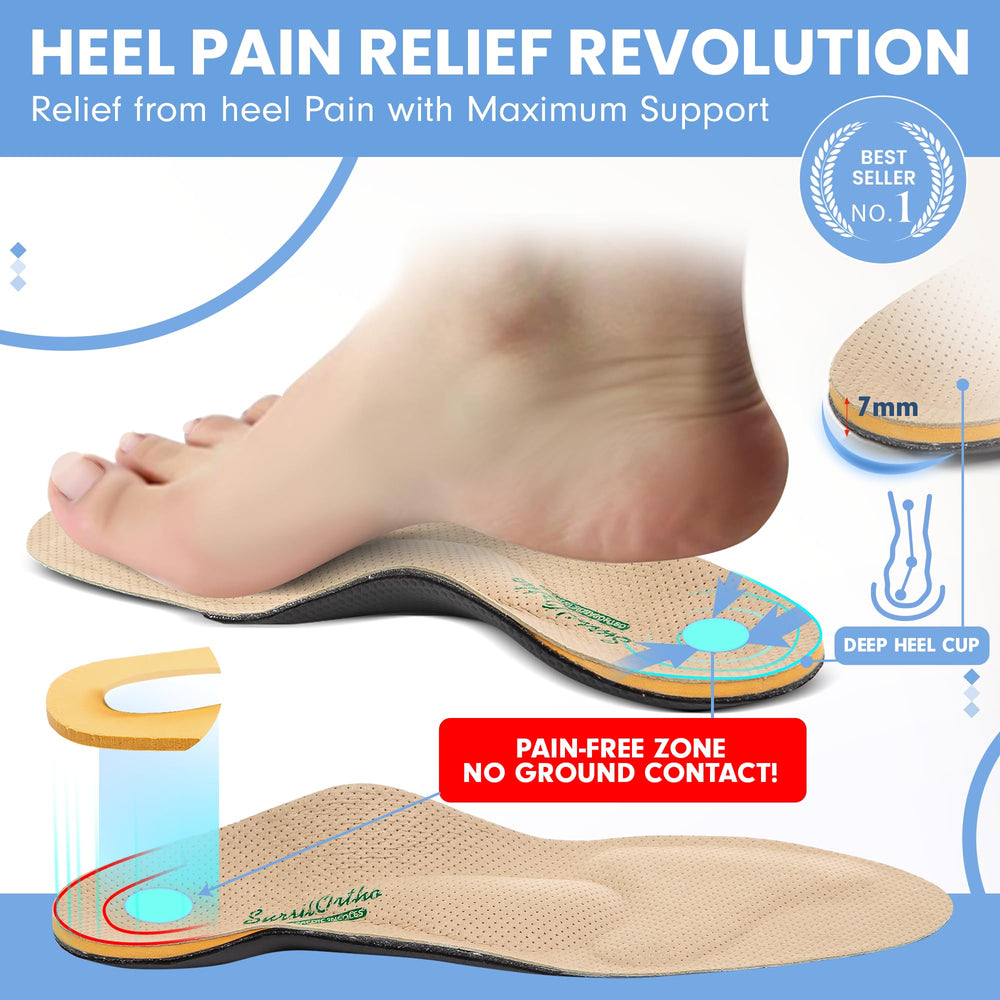 SursilOrtho Structured arch-support for overpronation control during walking.