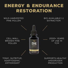Pouring Surthrival Pine Pollen Gold Extract for a convenient daily energy boost