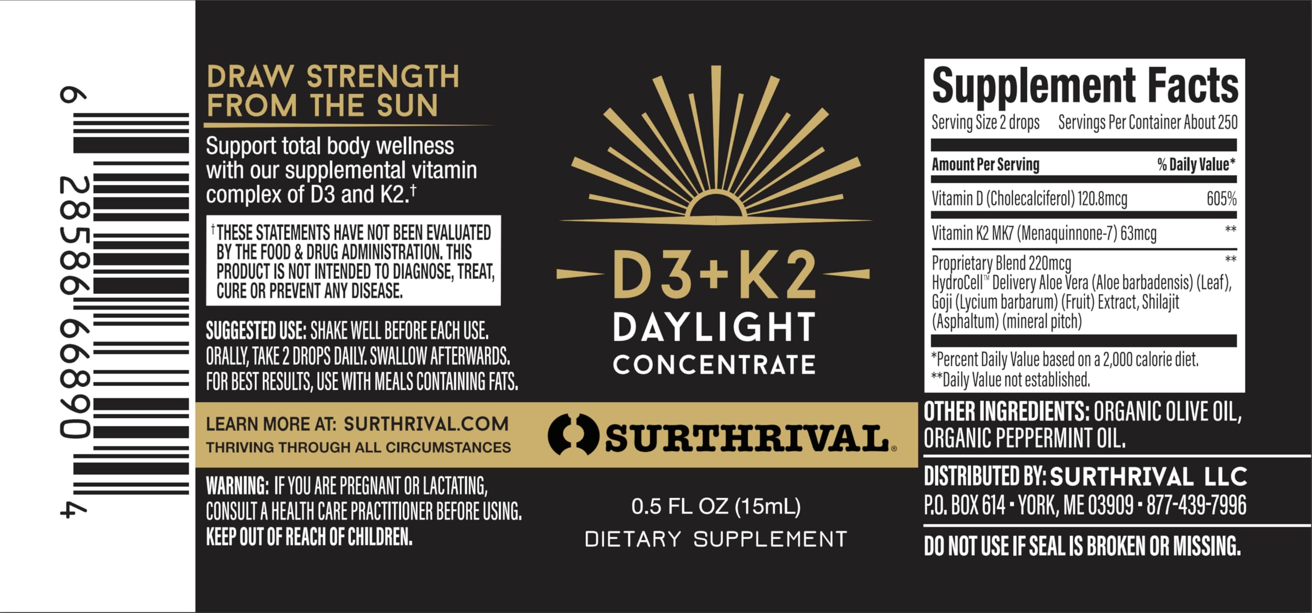 Aloe Vera and Goji inside Surthrival Daylight blend for natural wellness.