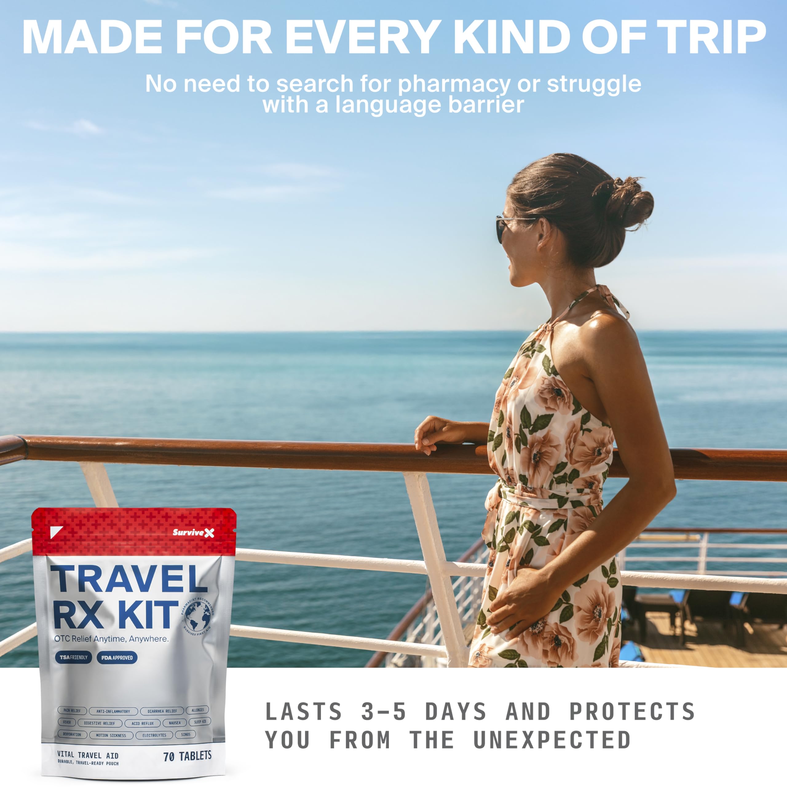SurviveX dehydration electrolyte packets help rehydrate after activities.