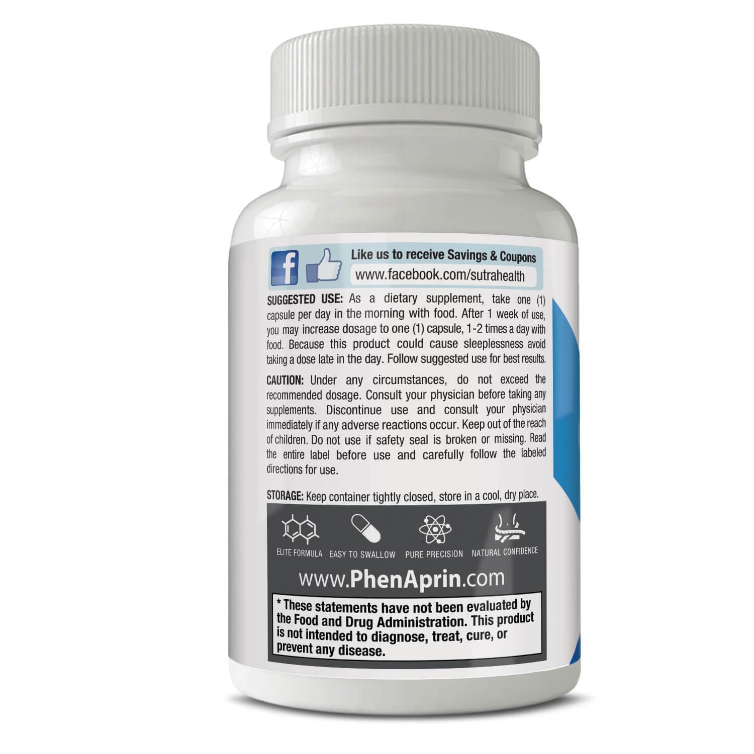 Safety packaging for PhenAprin XR with usage instructions.