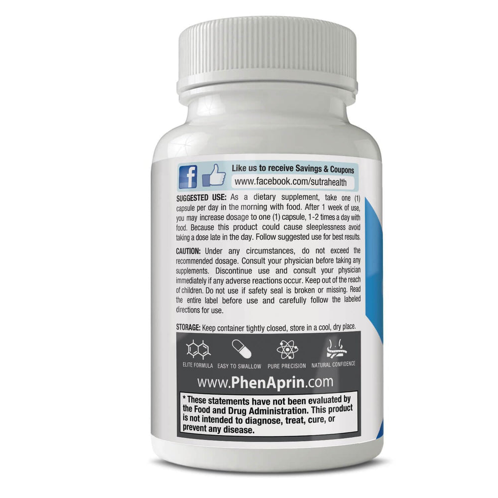 Safety packaging for PhenAprin XR with usage instructions.