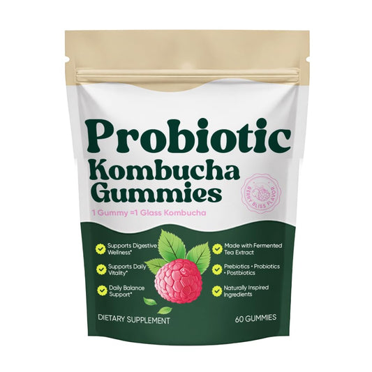 SUUDUUL Probiotic Kombucha Gummies bottle ready for daily digestive support.