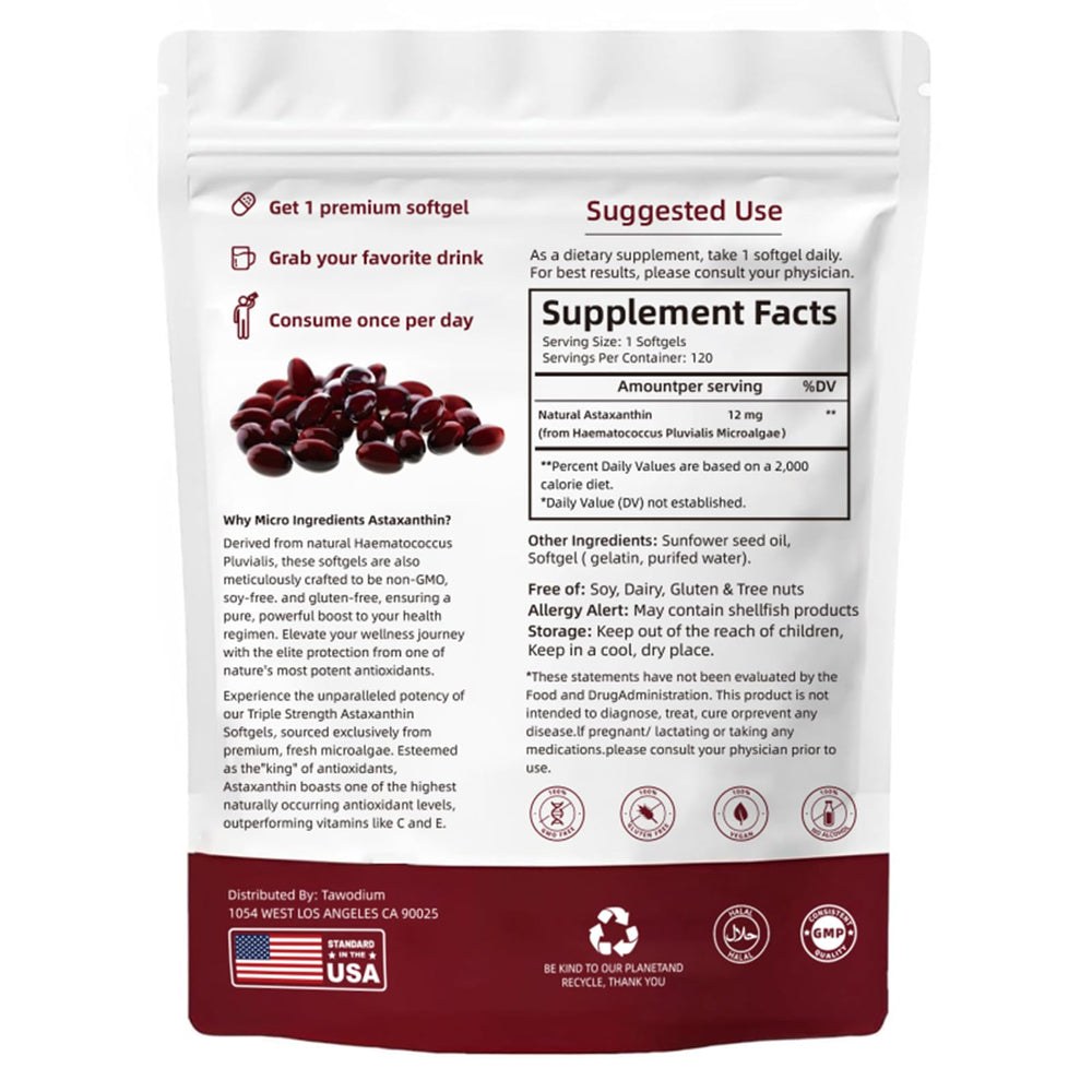 SUUDUUL Belano Astaxanthin with a glass of water suggests an effortless daily routine.