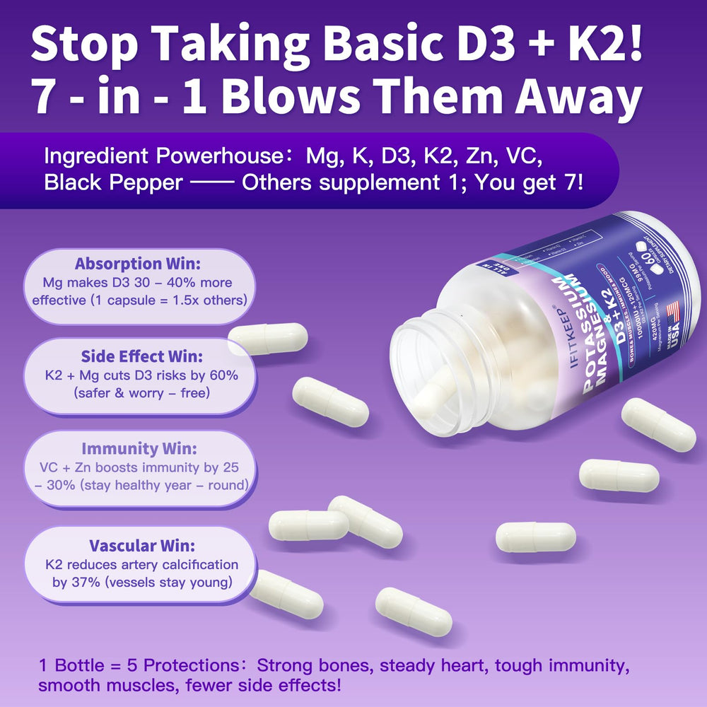 SUWENY D3 K2 formula supports relaxed muscles and nerve function