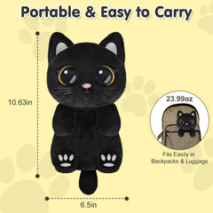 Suzzipad Black Cat heating pad with unscented fill for fragrance sensitivity