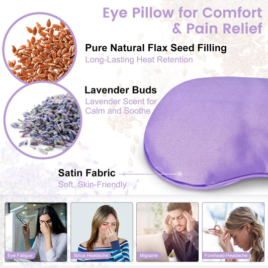 SuzziPad eye pillow hot compress ready after 30 seconds microwaving