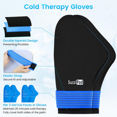 SUZZIPAD XL ice mitts showing hand cooling in action