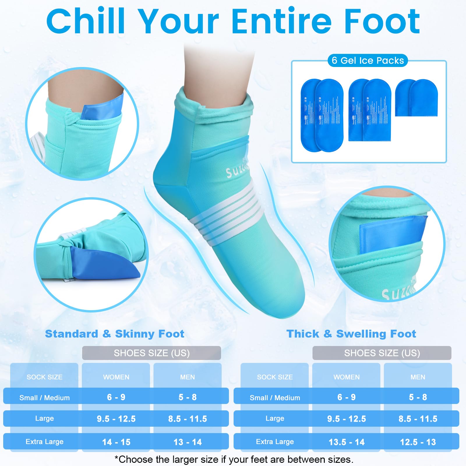 SUZZIPAD XL removable gel packs for quick refresh