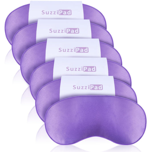 SuzziPad yoga eye pillow with lavender cover for deep relaxation during meditation