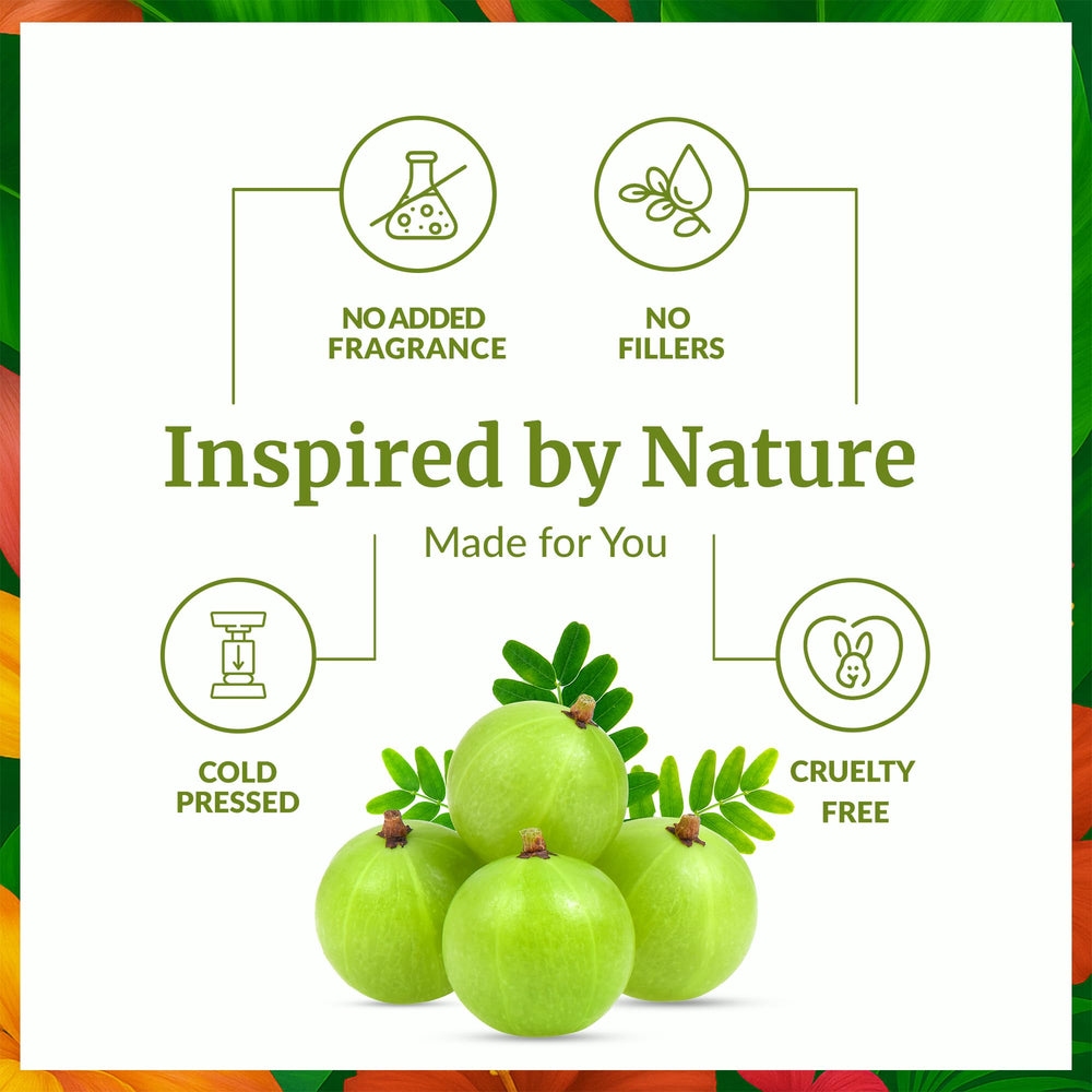 SVA Organics Amla Oil used on hair for nourishment and shine