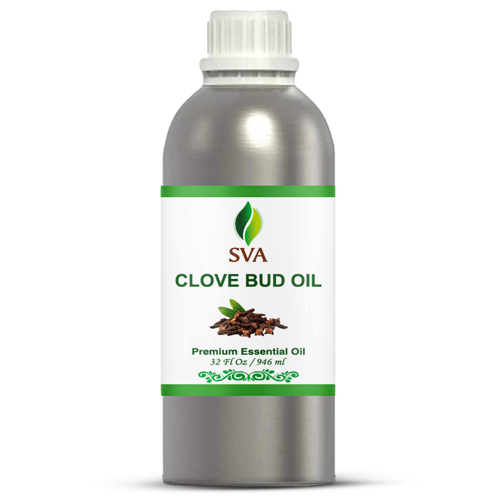 SVA ORGANICS Clove Bud Oil bottle for diffusion and aromatherapy blends.