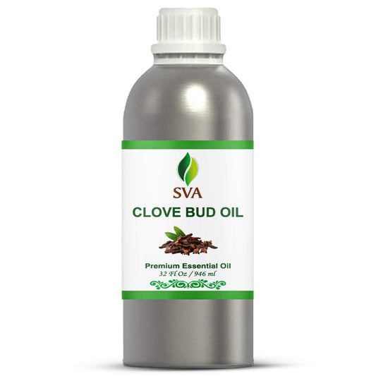 SVA ORGANICS Clove Bud Oil bottle for diffusion and aromatherapy blends.