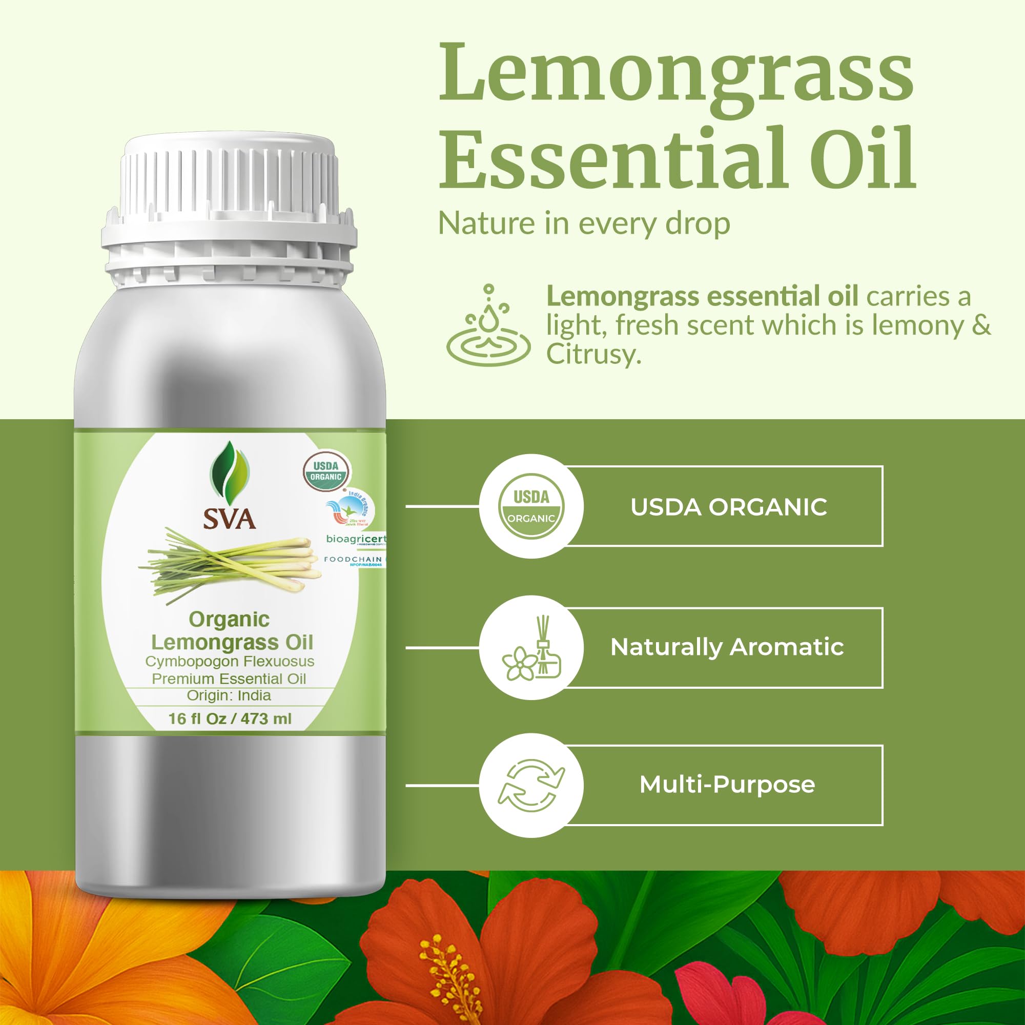 Lemongrass oil in diffuser scene delivering fresh citrus scent.
