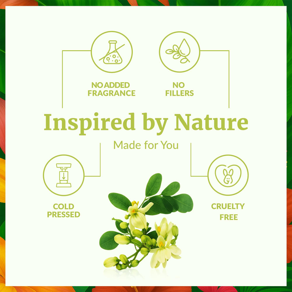 SVA Organics Moringa oil seeds highlight natural source and cold pressed extraction for purity