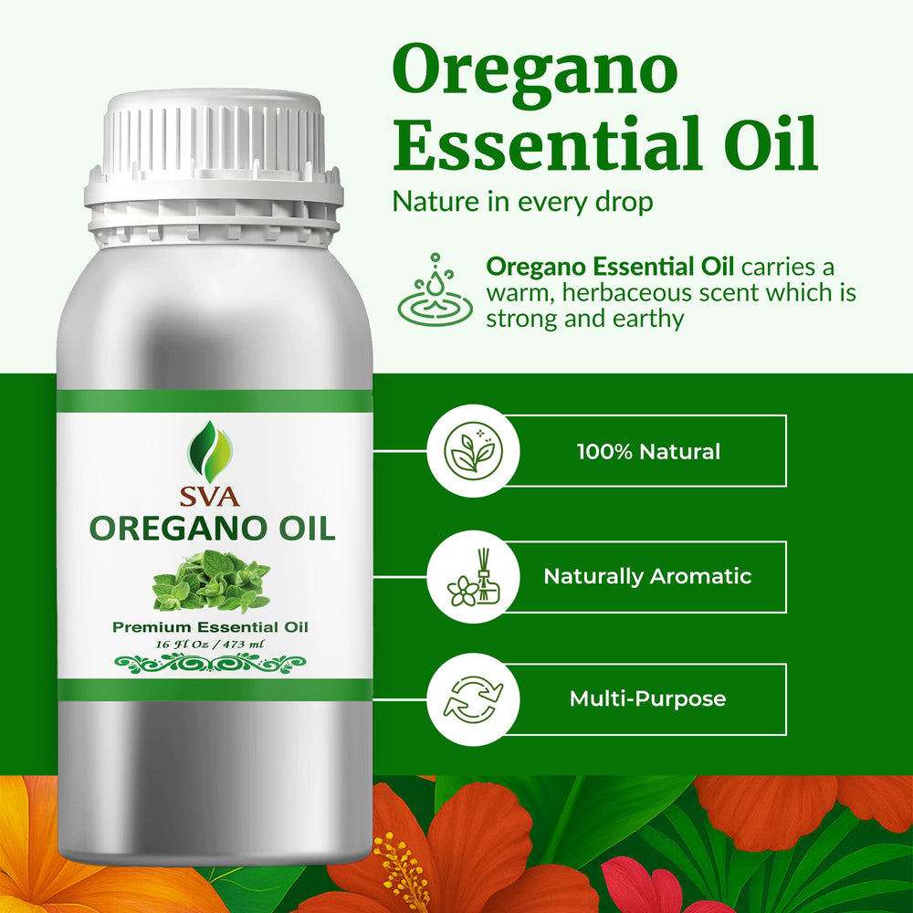 SVA Organics oregano oil for hair care and scalp massage.