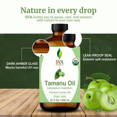 SVA Tamanu Oil bottle for clean beauty routines