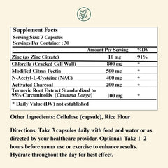Chlorella tablet close-up highlighting natural binder ingredient for detox support.