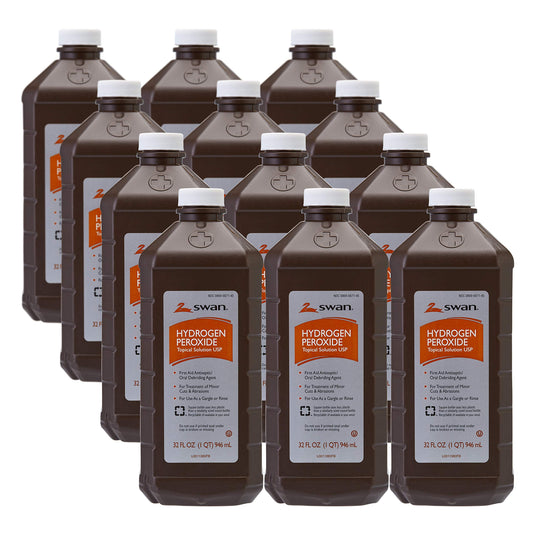 Swan 3% hydrogen peroxide bottle for first aid antiseptic use