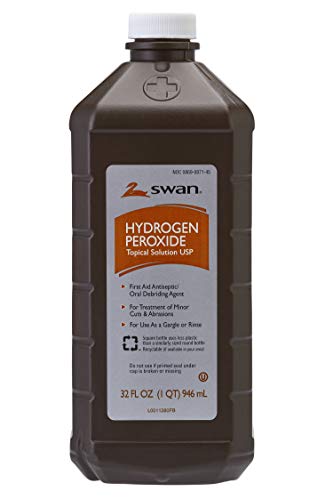 Swan 3% hydrogen peroxide label detailing concentration and usage