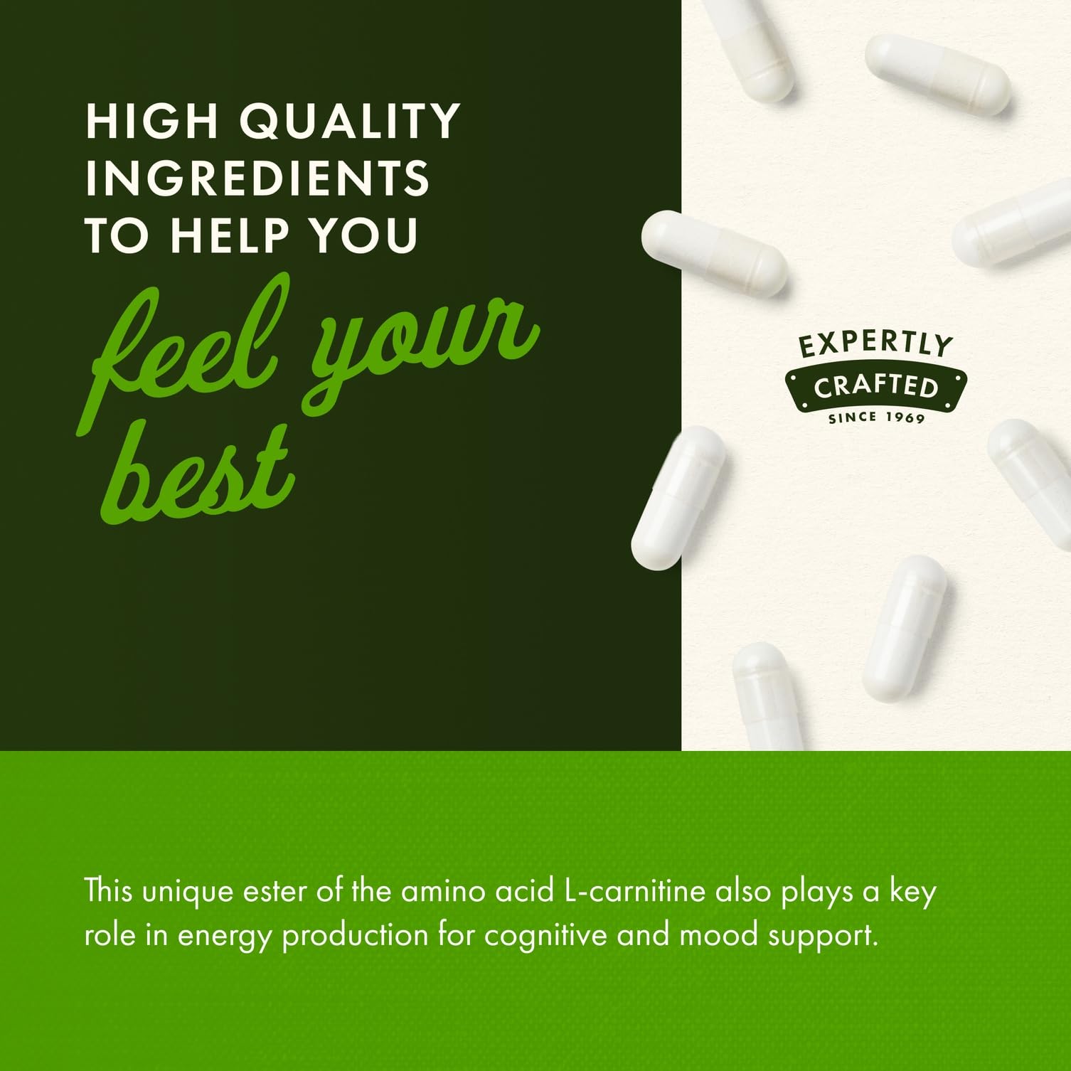 Swanson Acetyl-L-Carnitine veggie capsules ready for daily supplement routine