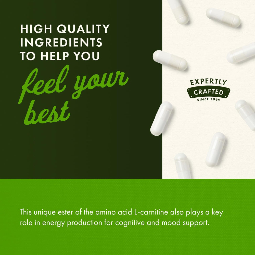 Swanson Acetyl-L-Carnitine veggie capsules ready for daily supplement routine