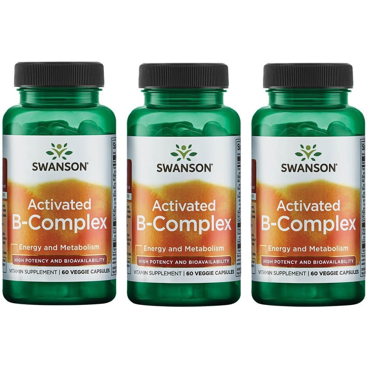 Swanson Activated B-Complex bottle for easy daily energy support