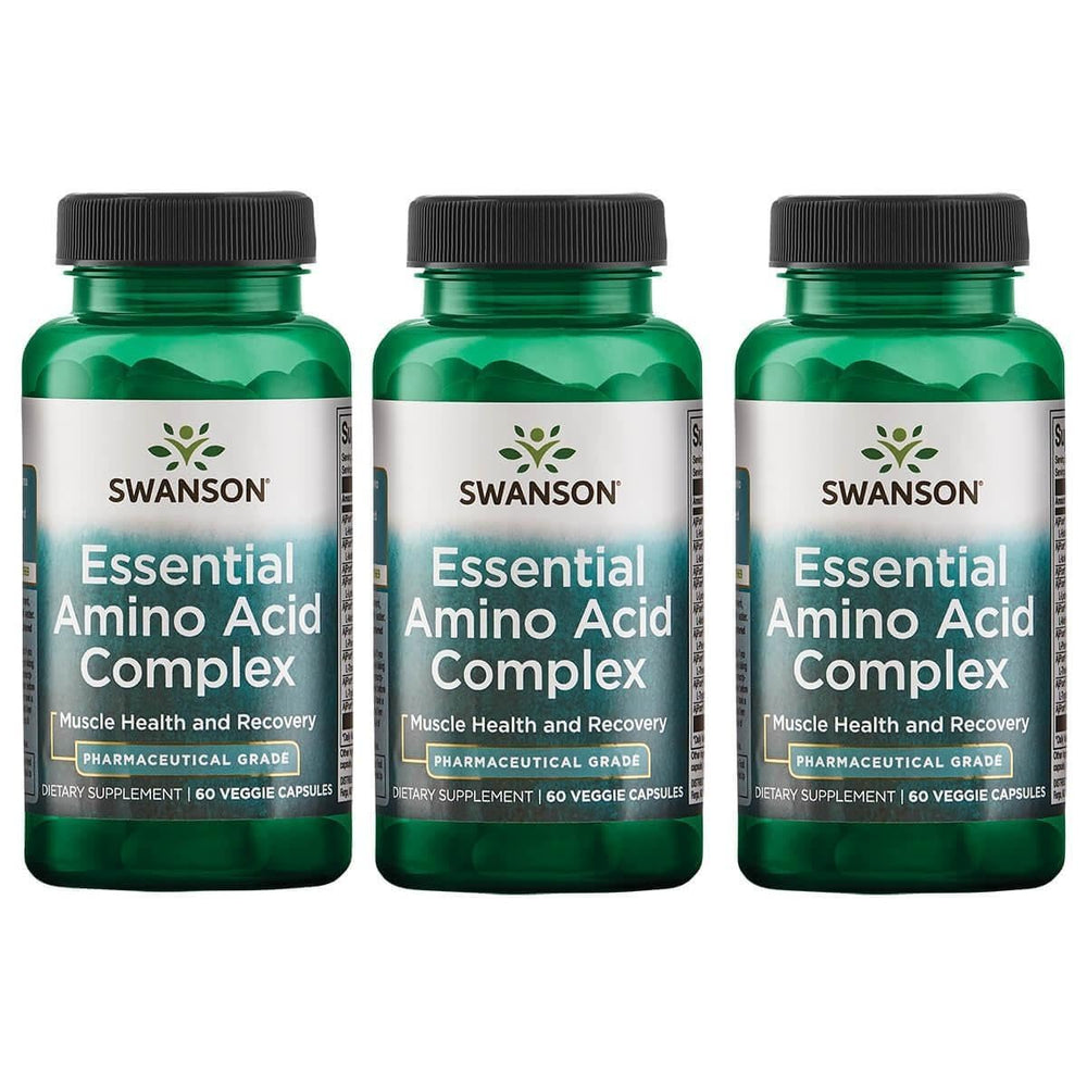 Swanson Ajipure 9 essential amino acids capsules for muscle support and recovery