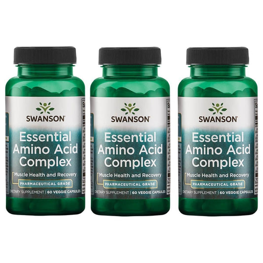 Swanson Ajipure 9 essential amino acids capsules for muscle support and recovery