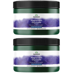 Swanson Albion Chelated Magnesium Glycinate powder 2-pack for daily wellness support