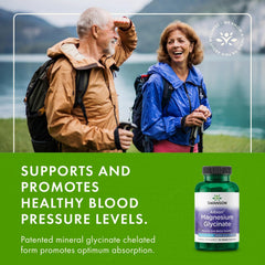 Swanson Albion Magnesium Glycinate supports bone and muscle health in daily routines.