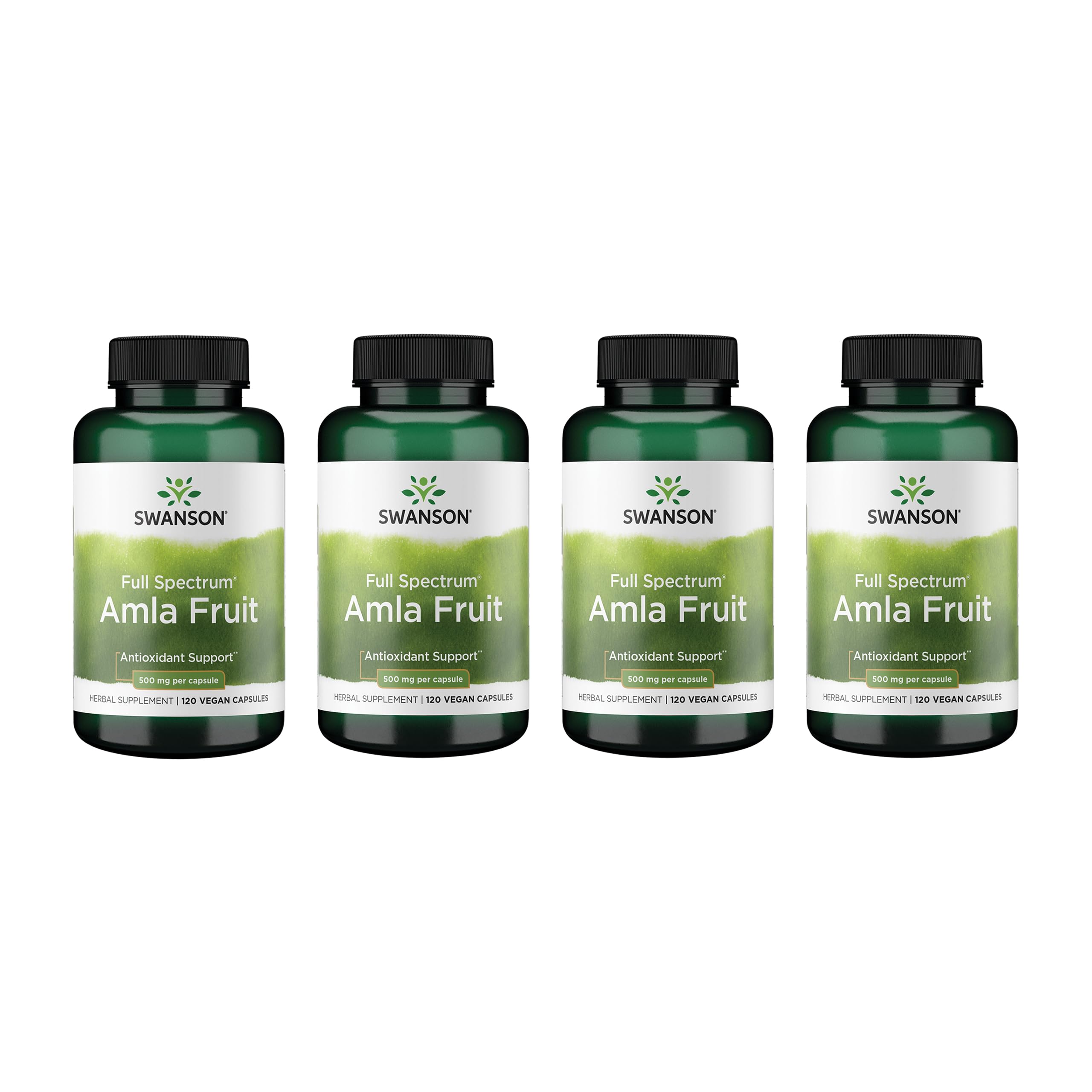 Swanson Full Spectrum Amla bottle; supports natural vitality for daily wellness.