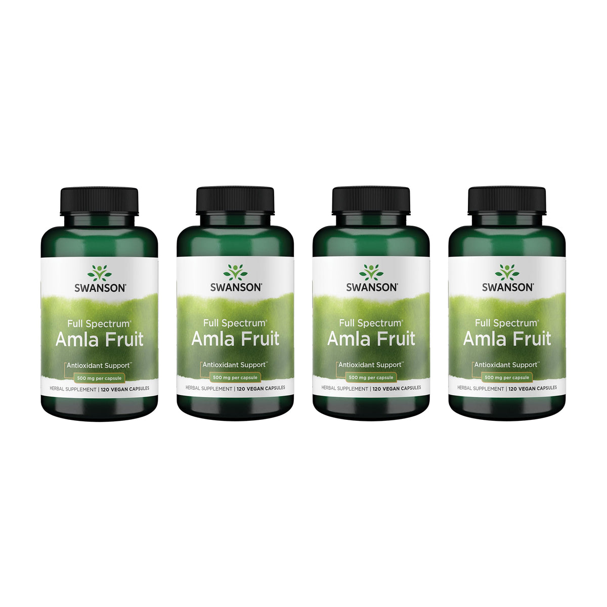 Swanson Full Spectrum Amla bottle; supports natural vitality for daily wellness.