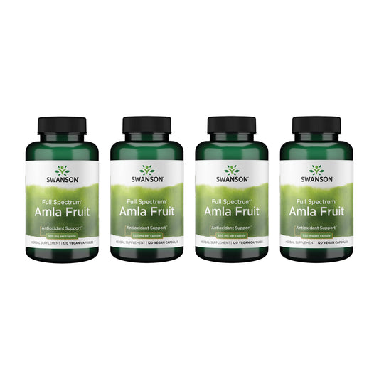 Swanson Full Spectrum Amla bottle; supports natural vitality for daily wellness.