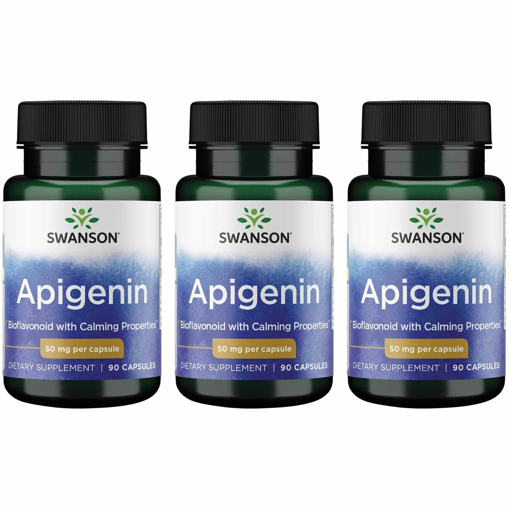 Swanson Apigenin bottle—sleep support and calm after a long day.