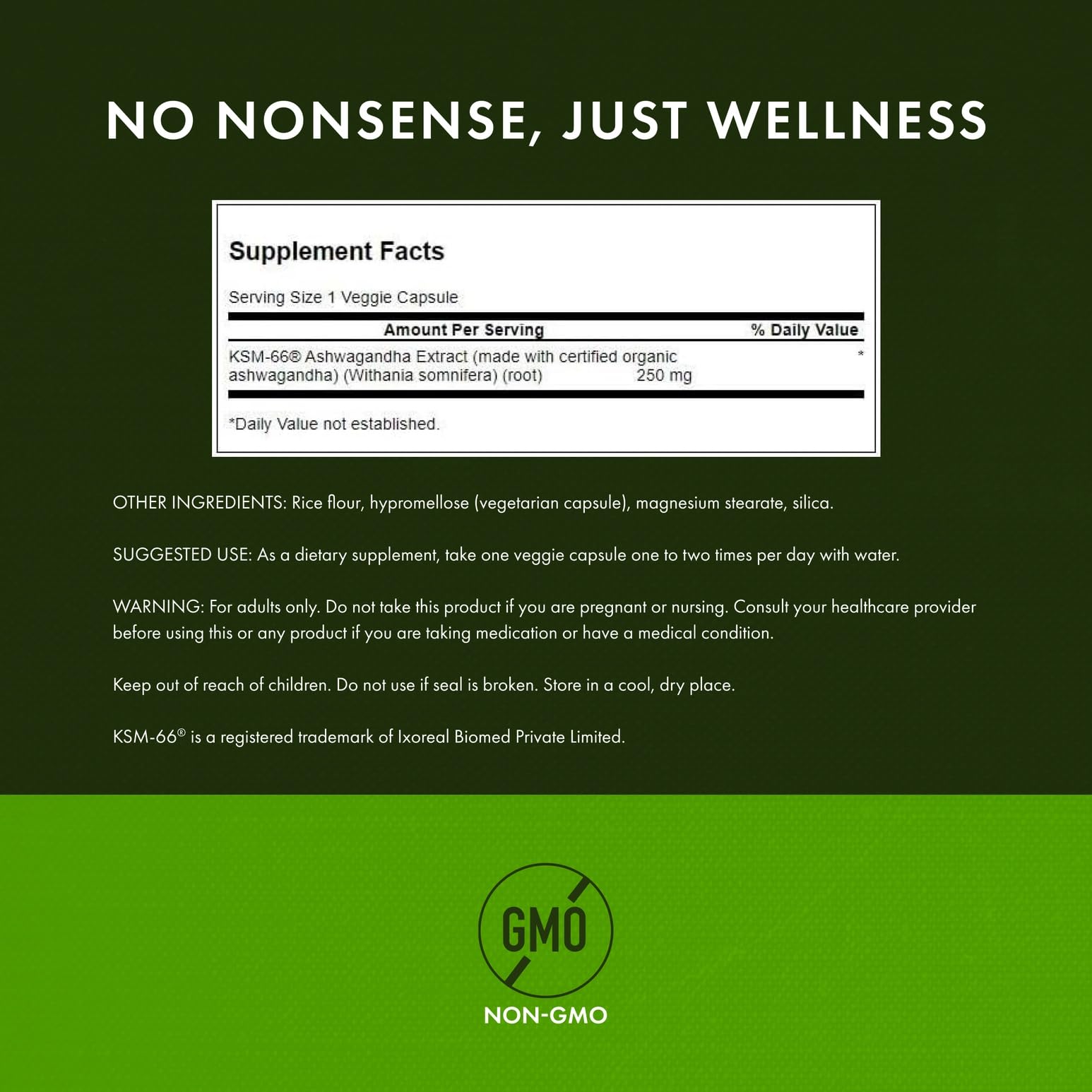 Swanson packaging box highlighting natural ingredients and third-party quality testing.