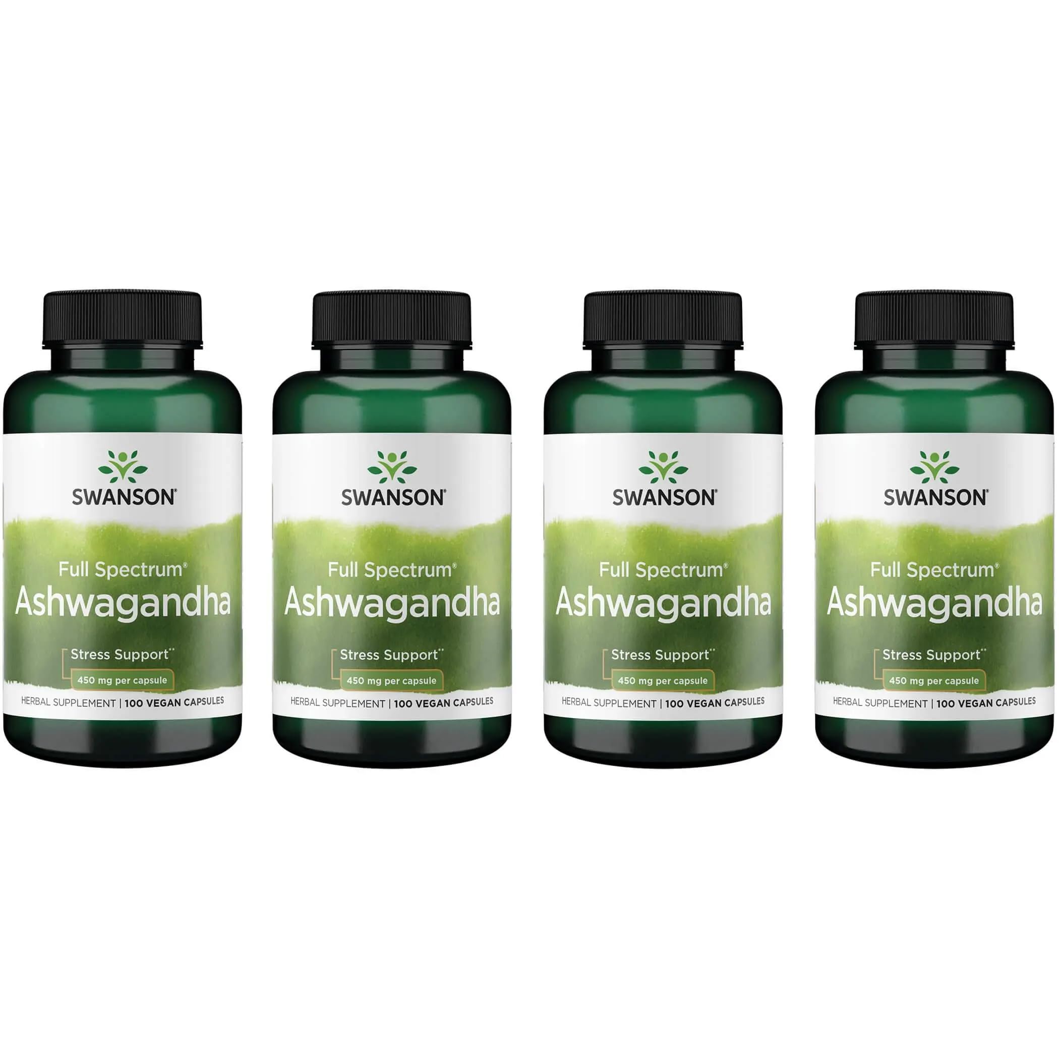 Swanson Ashwagandha powder bottle for daily stress support and vitality