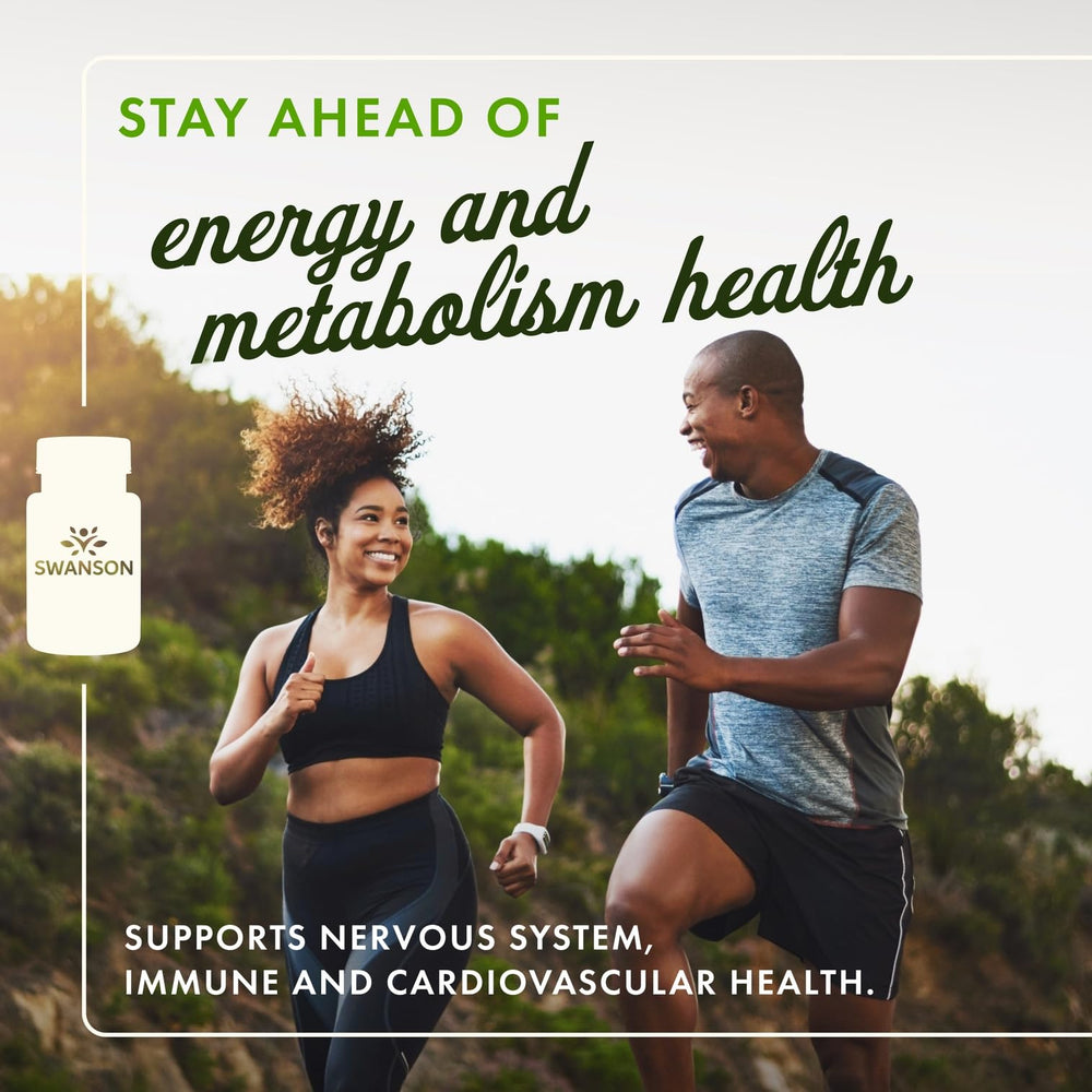 Swanson Balance B-50 Complex capsules closeup for easy daily metabolism support.