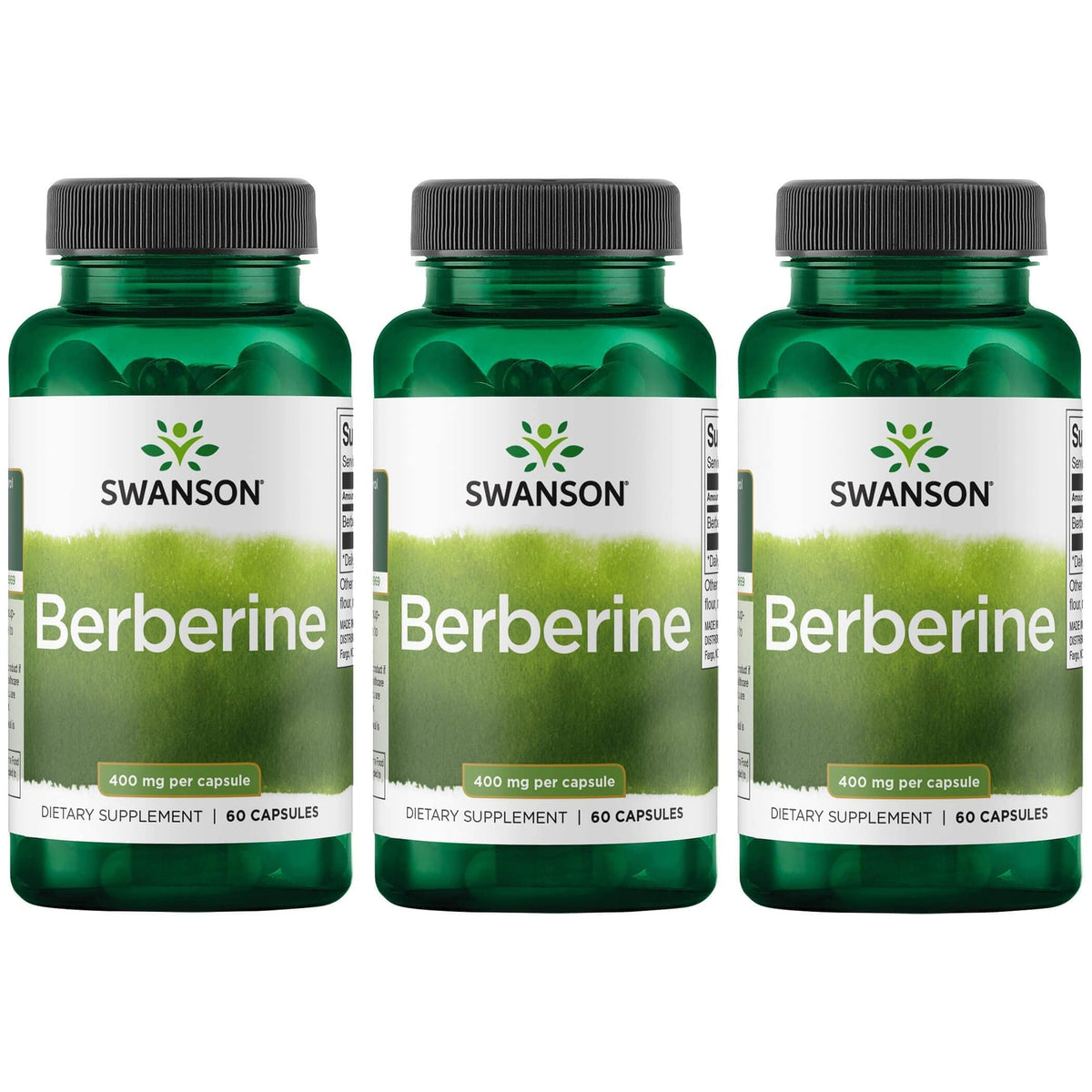 Swanson Berberine bottle front view for metabolic balance support