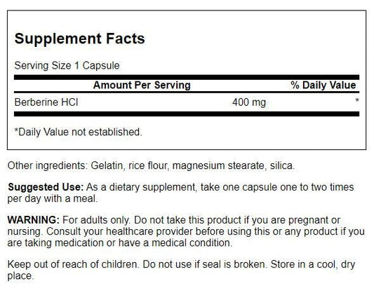 Swanson Berberine capsules in a 60-cap vegan bottle for daily use