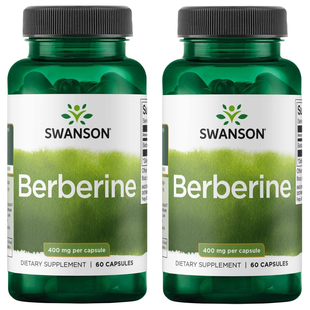 Swanson Berberine HCl bottle closeup highlighting standardized berberine for potential heart health support