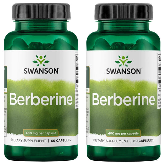Swanson Berberine HCl bottle closeup highlighting standardized berberine for potential heart health support