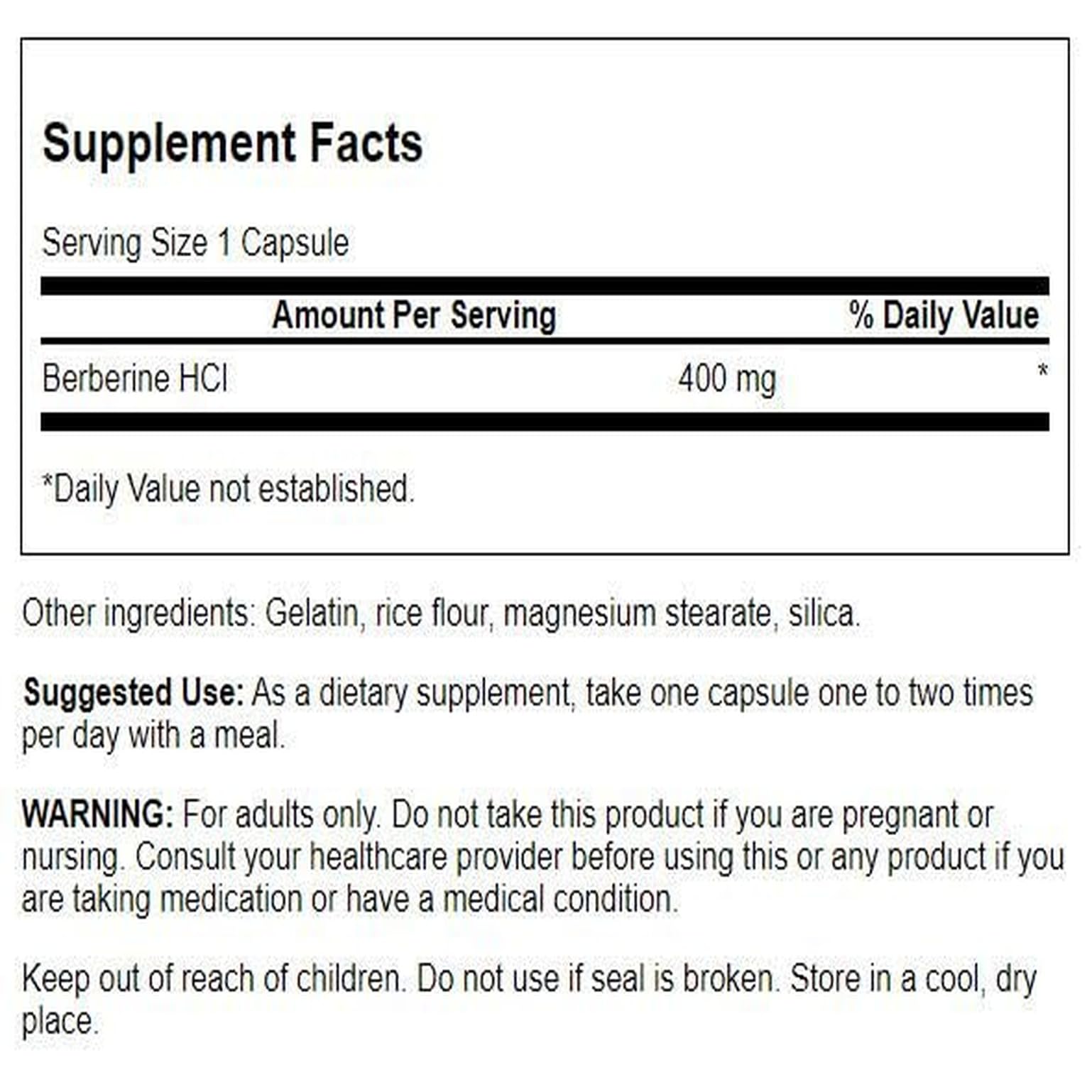 Swanson Berberine HCl vegan capsules for an easy daily metabolic health routine