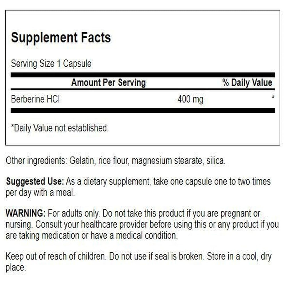 Swanson Berberine HCl vegan capsules for an easy daily metabolic health routine