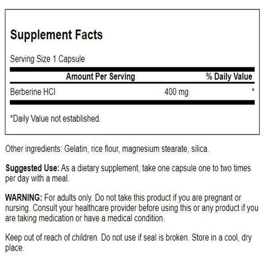 Swanson Berberine HCl vegan capsules for an easy daily metabolic health routine