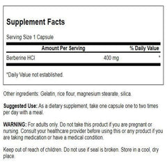 Swanson Berberine HCl vegan capsules for an easy daily metabolic health routine