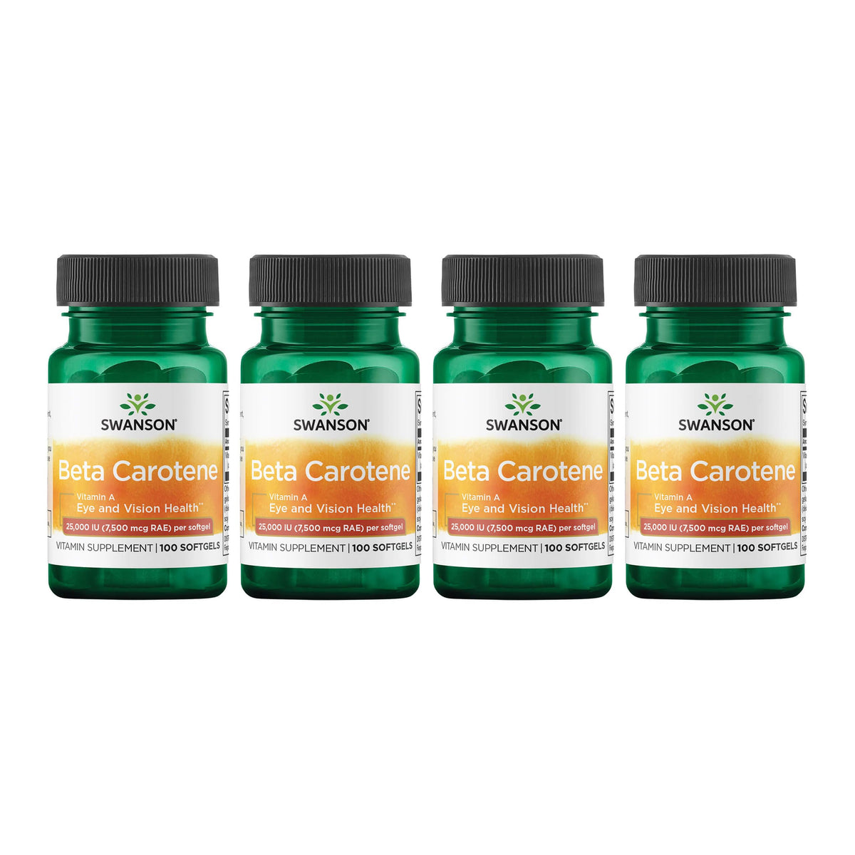 Swanson Beta-Carotene softgel bottle front highlighting eye health support potential